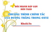 Phương trình chính tắc của đường thẳng trong không gian Oxyz lớp 12? Hỏi nhanh đáp gọn môn Toán